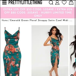 Pretty Little Thing Floral MIDI Dress